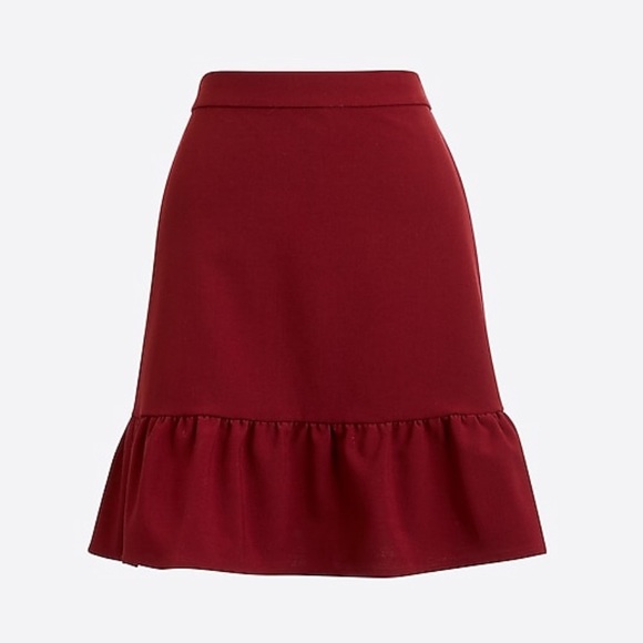 J. Crew Factory Dresses & Skirts - J.Crew Factory NWT Burgundy Flounce Skirt
